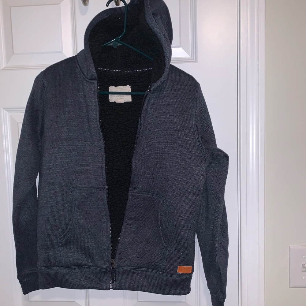 Slate Blue Weatherproof Sherpa Hoodie